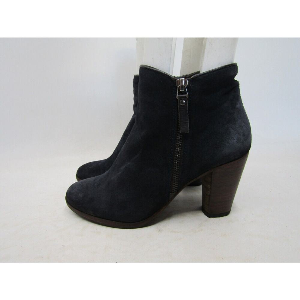 NDC Womens Size 37 EUR Black Suede Zip Ankle Fashion Boots